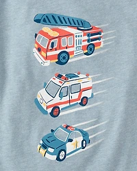 Baby And Toddler Boys Emergency Vehicle Graphic Tee