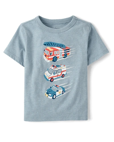 Baby And Toddler Boys Emergency Vehicle Graphic Tee