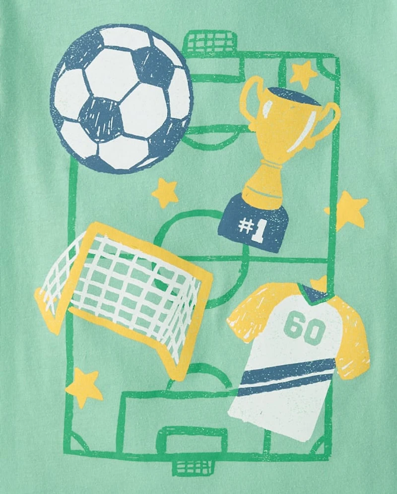 Baby And Toddler Boys Soccer Graphic Tee