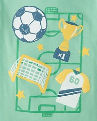 Baby And Toddler Boys Soccer Graphic Tee