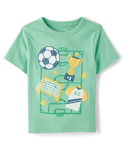 Baby And Toddler Boys Soccer Graphic Tee