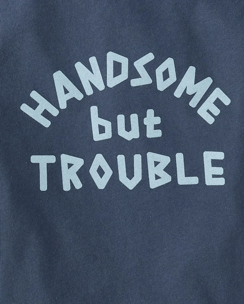 Baby And Toddler Boys Handsome But Trouble Graphic Tee