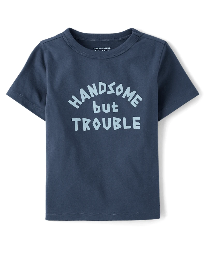 Baby And Toddler Boys Handsome But Trouble Graphic Tee