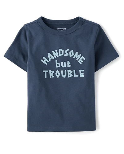 Baby And Toddler Boys Handsome But Trouble Graphic Tee