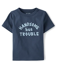 Baby And Toddler Boys Handsome But Trouble Graphic Tee