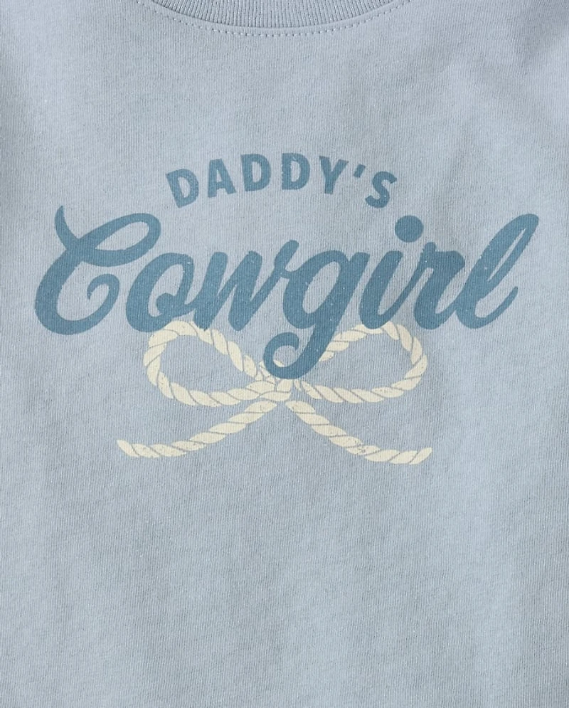 Baby And Toddler Girls Daddy's Cowgirl Graphic Tee