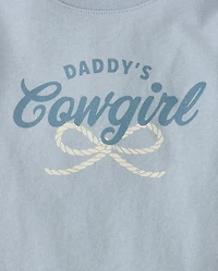 Baby And Toddler Girls Daddy's Cowgirl Graphic Tee