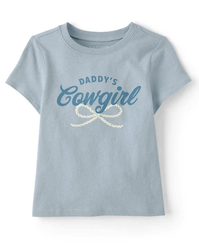 Baby And Toddler Girls Daddy's Cowgirl Graphic Tee