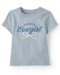 Baby And Toddler Girls Daddy's Cowgirl Graphic Tee
