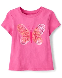 Baby And Toddler Girls Butterfly Graphic Tee
