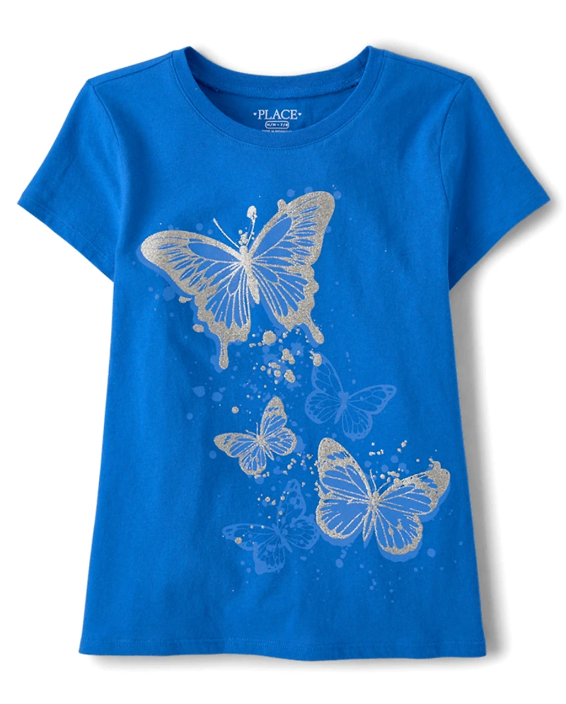 Girls Butterfly Graphic Tee