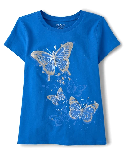 Girls Butterfly Graphic Tee