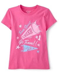 T-shirt graphique pour pom-pom girls