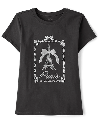 Girls Paris Graphic Tee