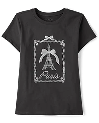 Girls Paris Graphic Tee