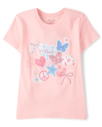 Girls Patches Graphic Tee