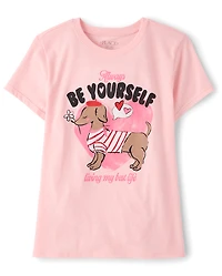 Girls Dog Graphic Tee