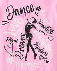 T-shirt graphique de danse pour filles