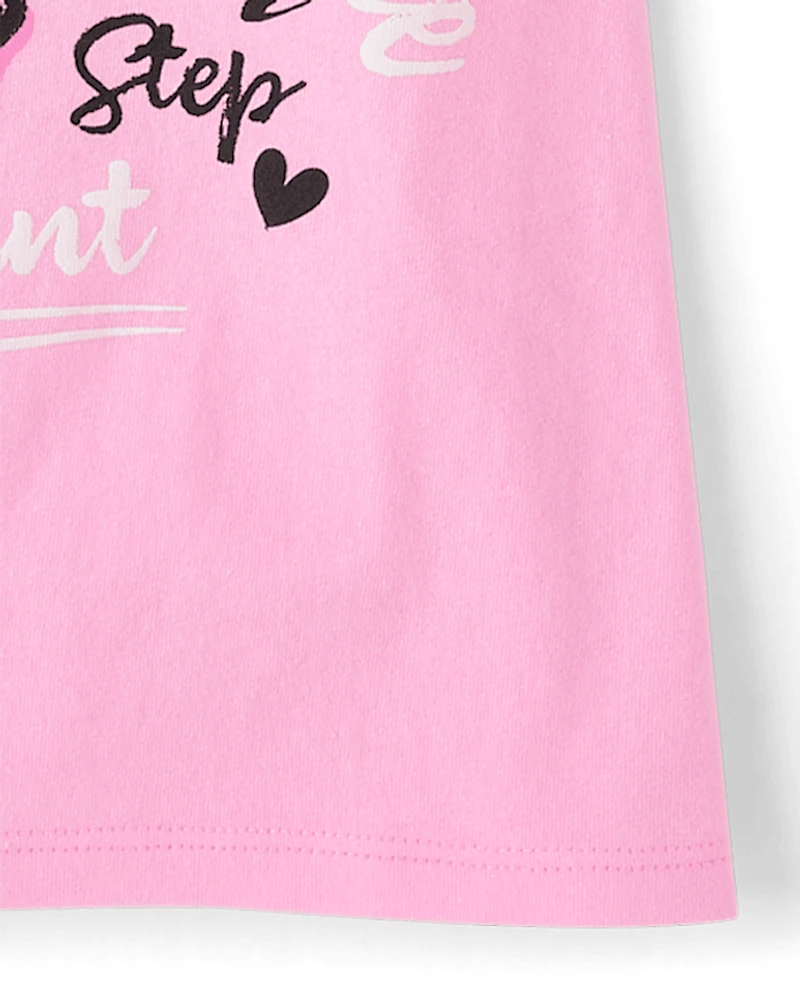 T-shirt graphique de danse pour filles