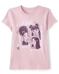 T-shirt graphique Girl Power pour filles