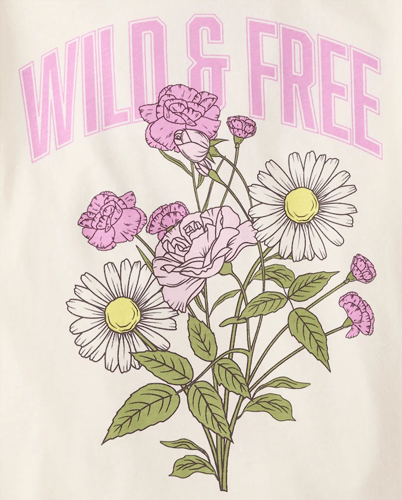 Girls Wild And Free Graphic Tee