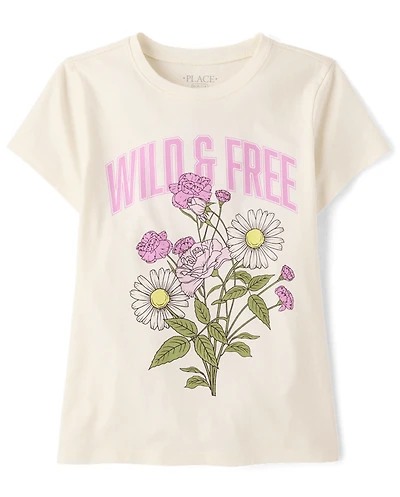 Girls Wild And Free Graphic Tee