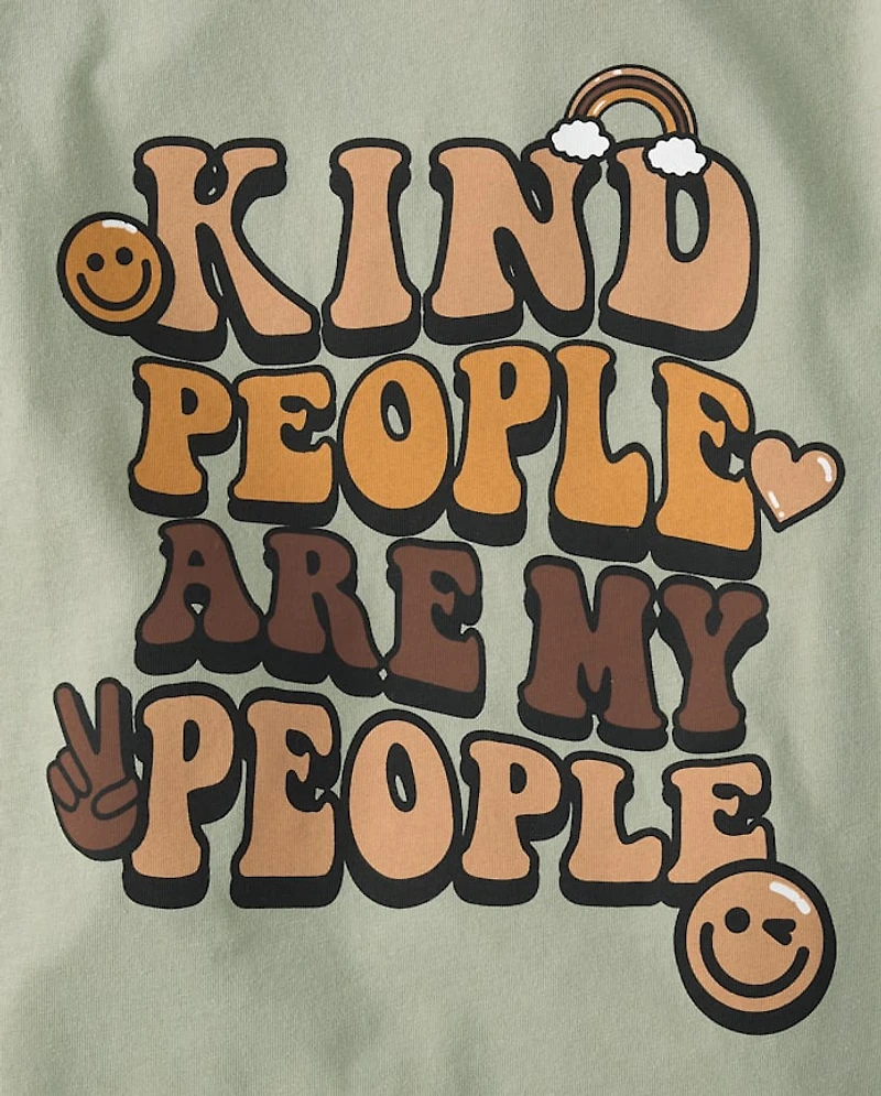 Girls Kind People Graphic Tee