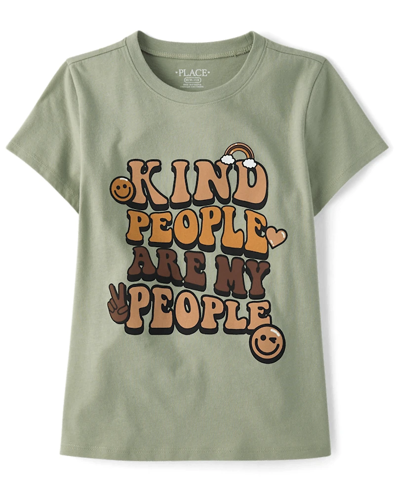 Girls Kind People Graphic Tee