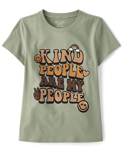 Girls Kind People Graphic Tee