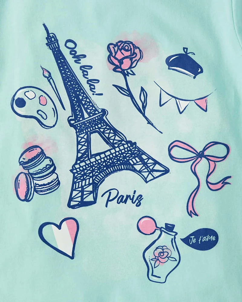 Girls Paris Icons Graphic Tee