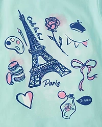 Girls Paris Icons Graphic Tee