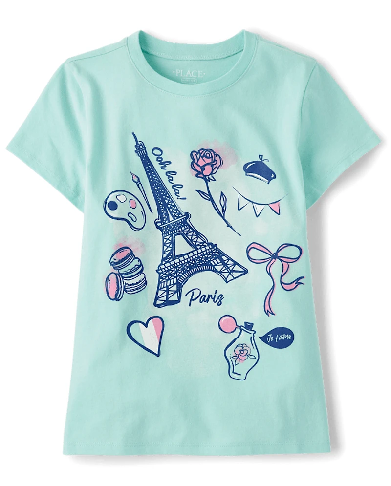 Girls Paris Icons Graphic Tee