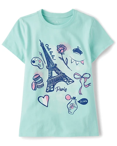 Girls Paris Icons Graphic Tee