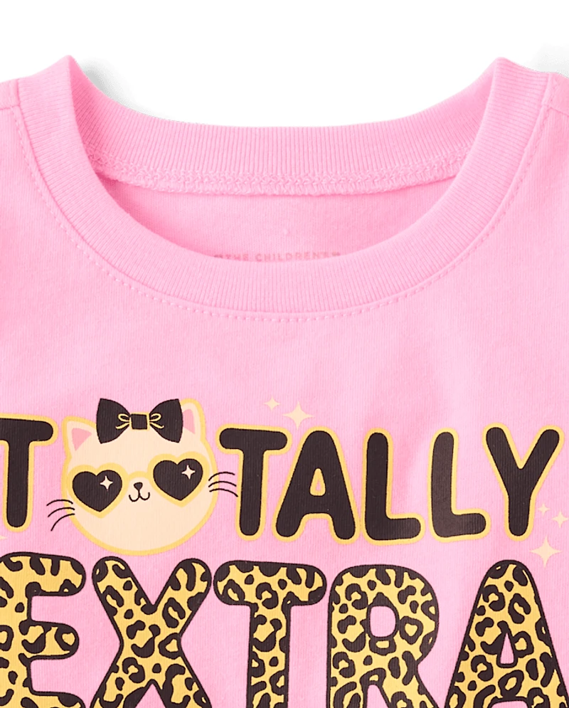 Baby And Toddler Girls Totally Extra Graphic Tee