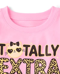 Baby And Toddler Girls Totally Extra Graphic Tee