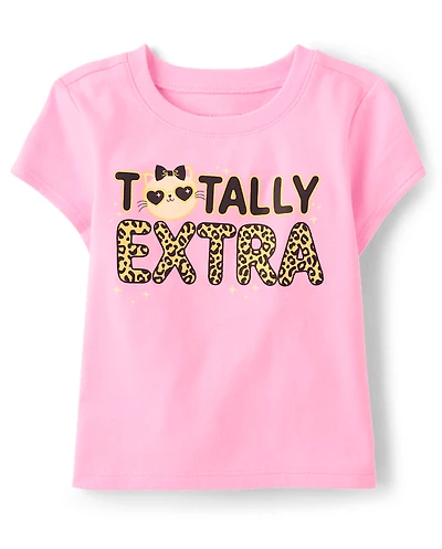 Baby And Toddler Girls Totally Extra Graphic Tee