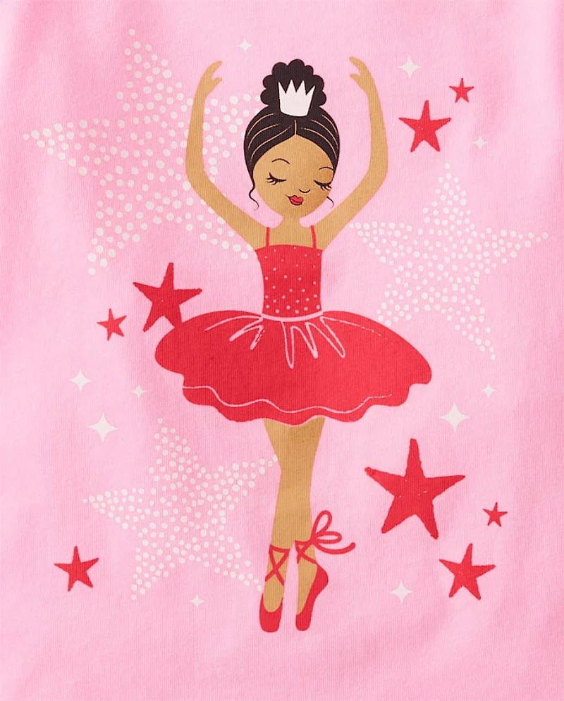 Baby And Toddler Girls Ballerina Graphic Tee