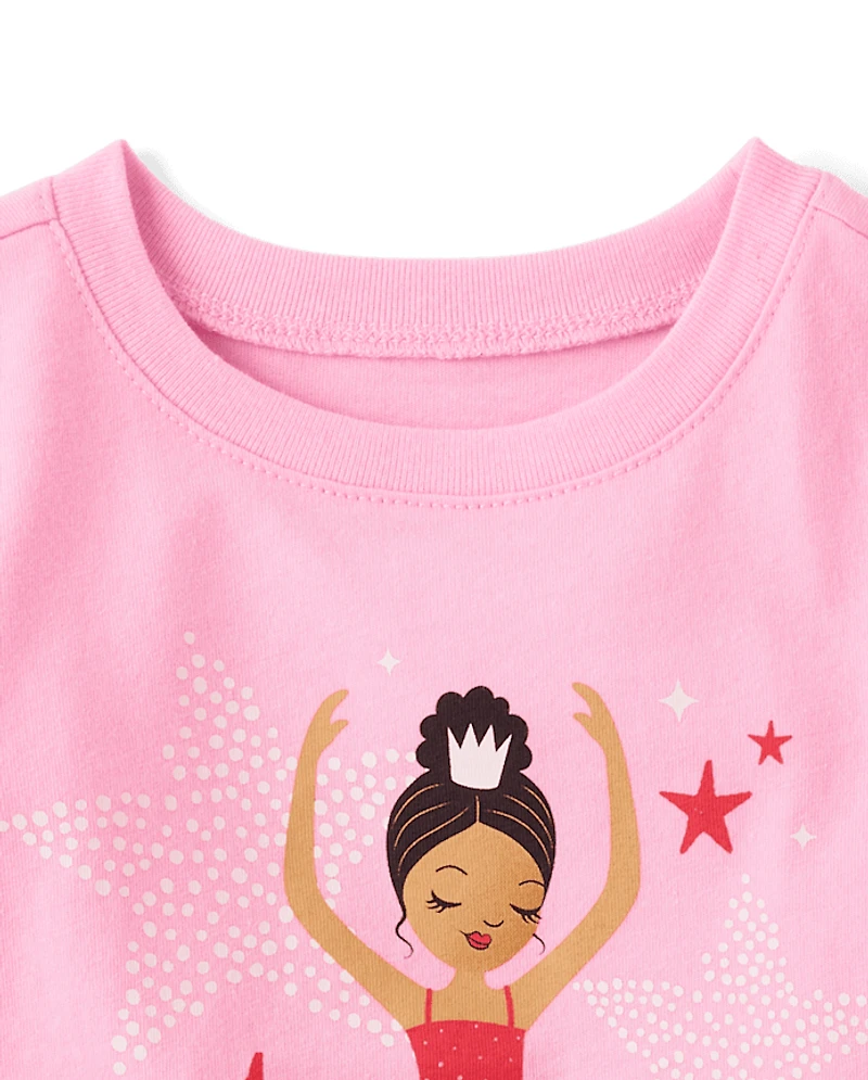 Baby And Toddler Girls Ballerina Graphic Tee