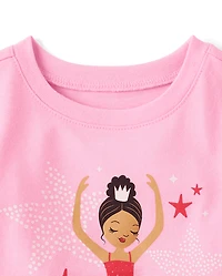 Baby And Toddler Girls Ballerina Graphic Tee