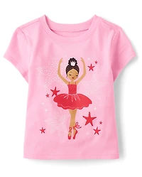 Baby And Toddler Girls Ballerina Graphic Tee
