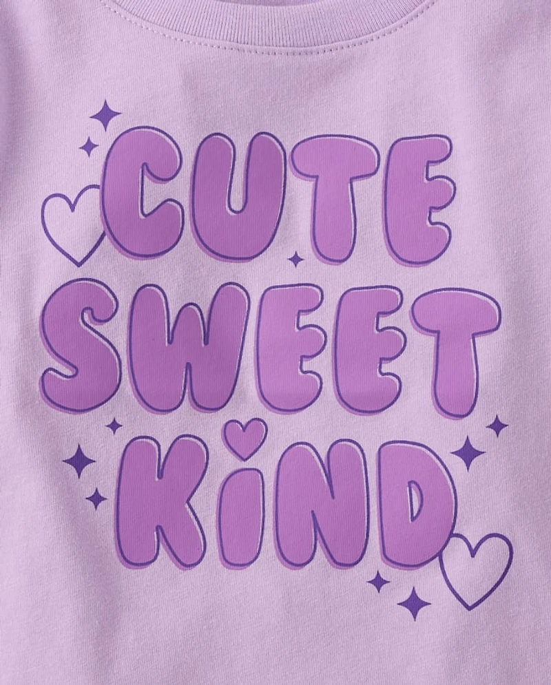 Baby And Toddler Girls Sweet Kind Graphic Tee