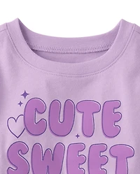 Baby And Toddler Girls Sweet Kind Graphic Tee
