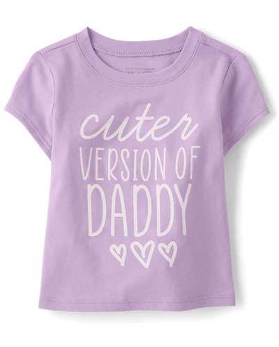 Baby And Toddler Girls Daddy Graphic Tee