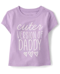 Baby And Toddler Girls Daddy Graphic Tee