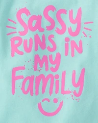 Baby And Toddler Girls Sassy Graphic Tee
