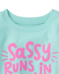Baby And Toddler Girls Sassy Graphic Tee