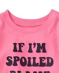 Baby And Toddler Girls Blame Grandma Graphic Tee