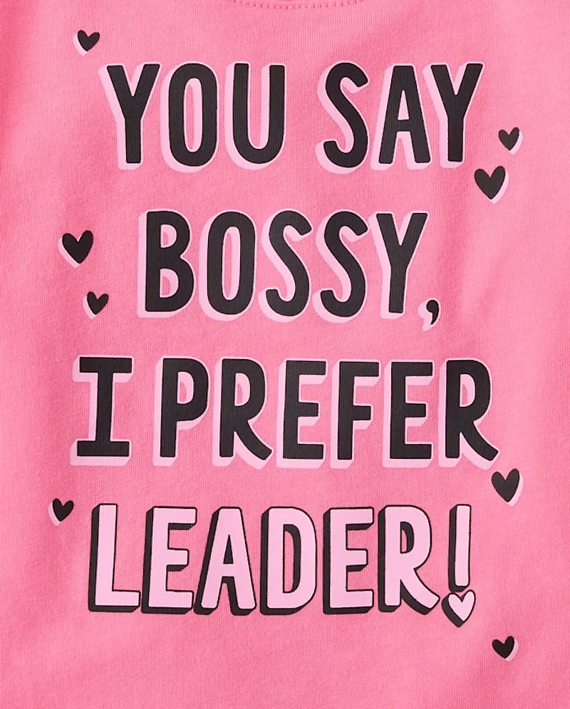 Baby And Toddler Girls Bossy Graphic Tee