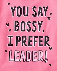 Baby And Toddler Girls Bossy Graphic Tee