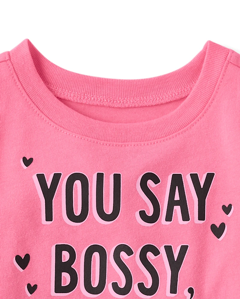 Baby And Toddler Girls Bossy Graphic Tee